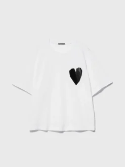 Women Sisley Tops & T-Shirts<T-Shirt In Recycled Cotton With Print