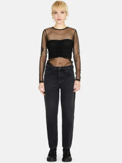 Women Sisley Tops & T-Shirts<T-Shirt In Tulle With Bodice