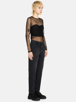 Women Sisley Tops & T-Shirts<T-Shirt In Tulle With Bodice