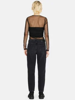 Women Sisley Tops & T-Shirts<T-Shirt In Tulle With Bodice