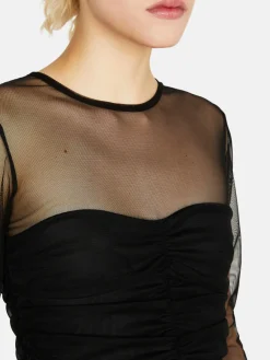 Women Sisley Tops & T-Shirts<T-Shirt In Tulle With Bodice
