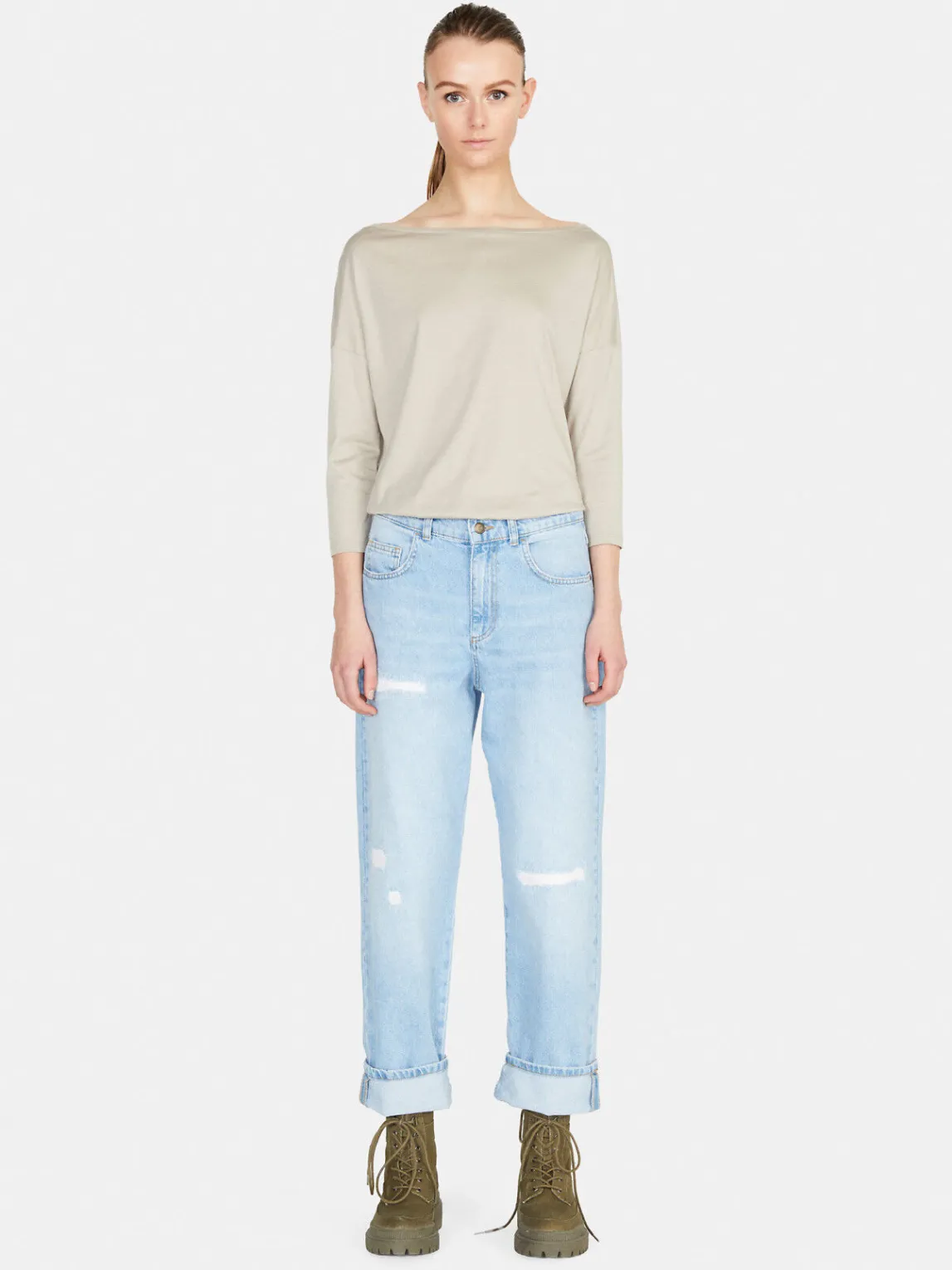 Women Sisley Tops & T-Shirts<T-Shirt With 3/4 Sleeves