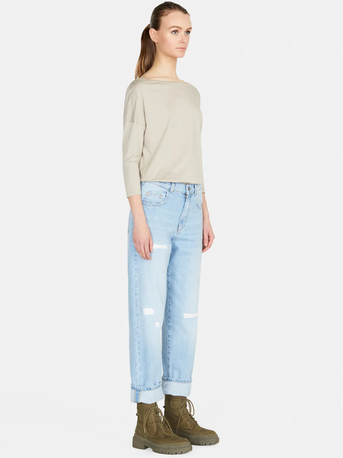 Women Sisley Tops & T-Shirts<T-Shirt With 3/4 Sleeves