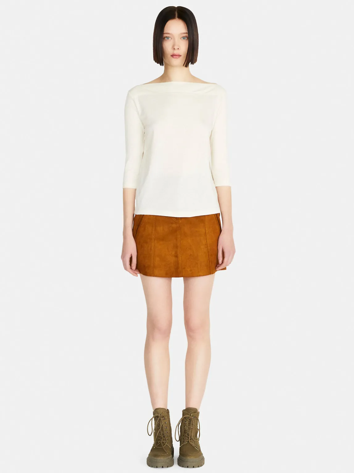 Women Sisley Tops & T-Shirts<T-Shirt With Boat Neck