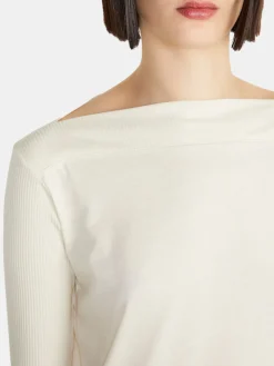 Women Sisley Tops & T-Shirts<T-Shirt With Boat Neck