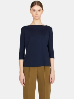 Women Sisley Tops & T-Shirts<T-Shirt With Boat Neck