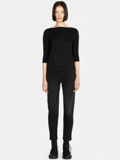 Women Sisley Tops & T-Shirts<T-Shirt With Boat Neck