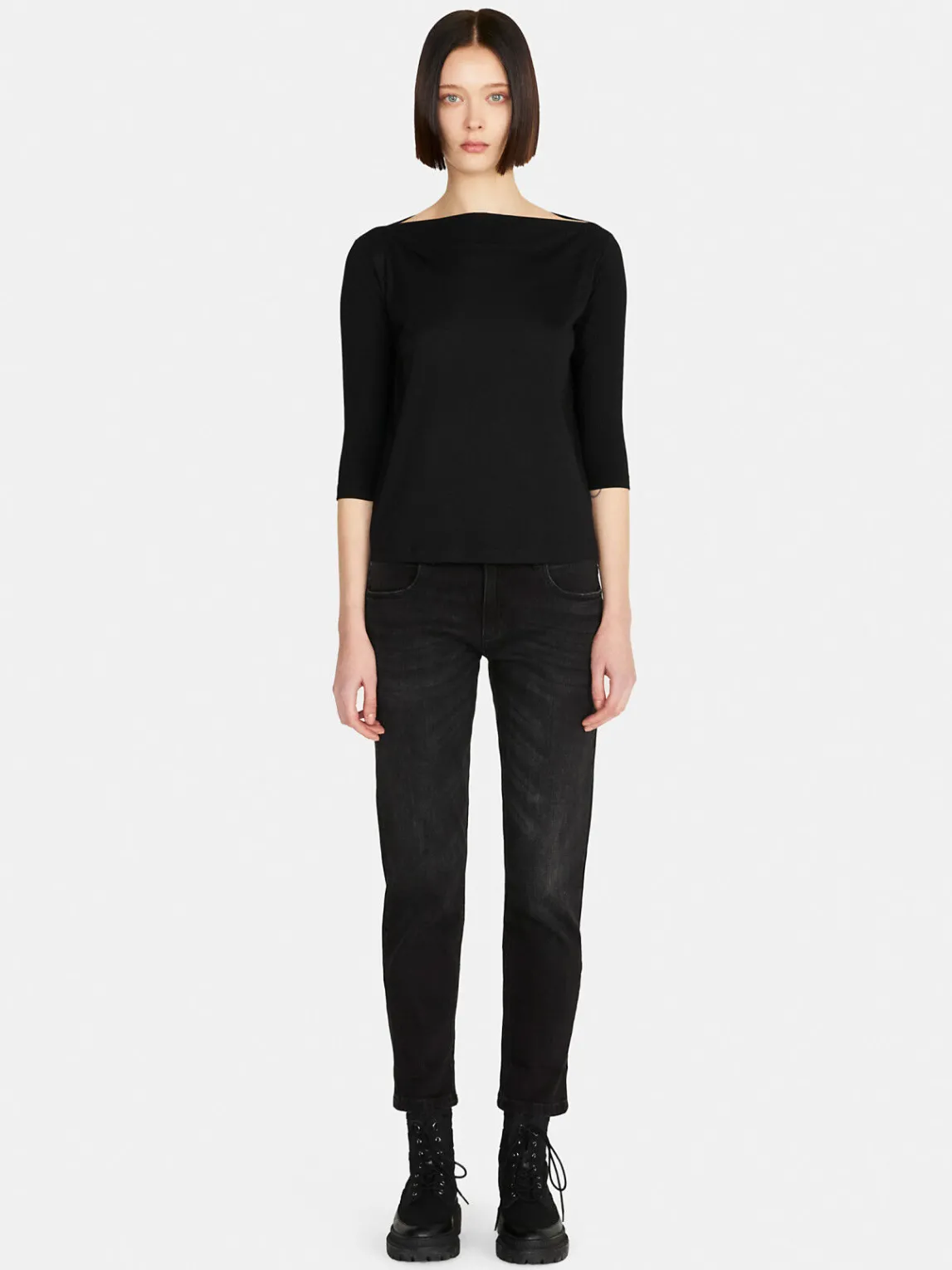 Women Sisley Tops & T-Shirts<T-Shirt With Boat Neck