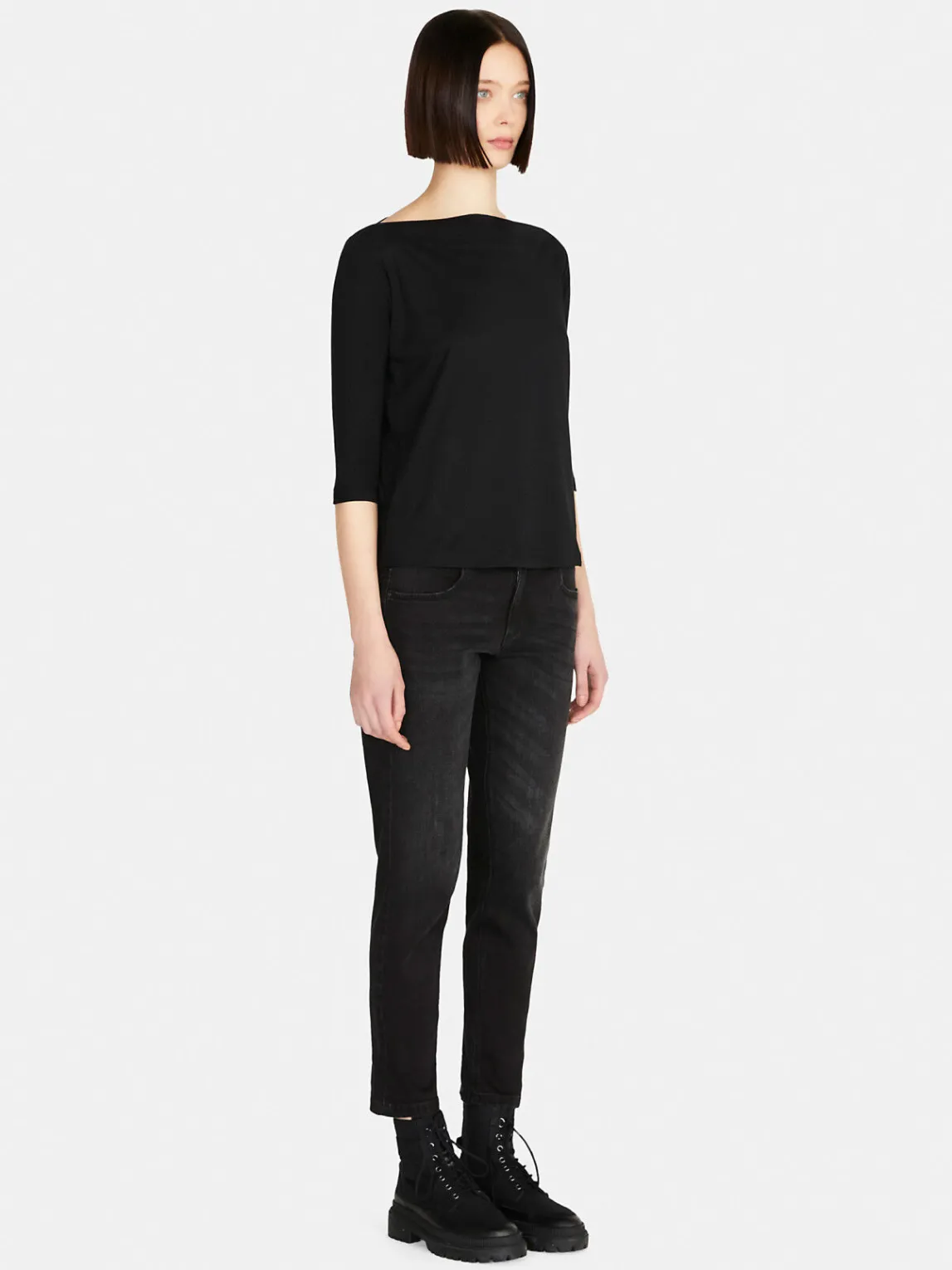Women Sisley Tops & T-Shirts<T-Shirt With Boat Neck