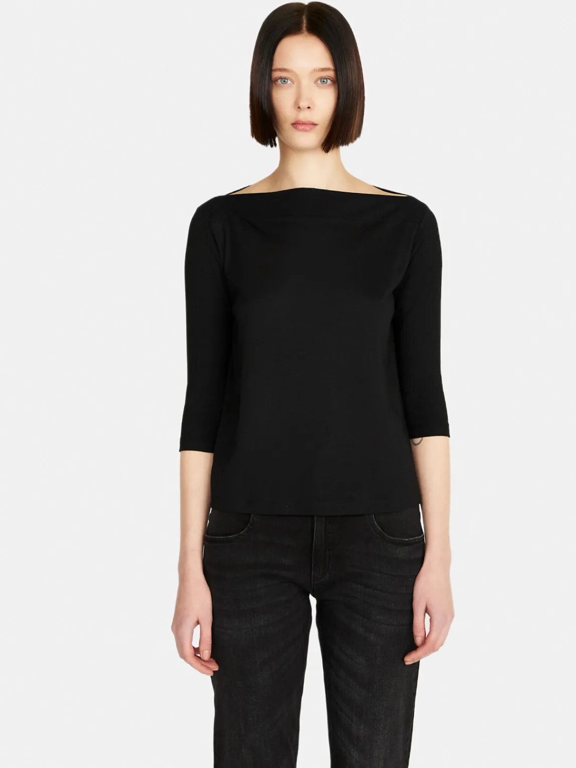 Women Sisley Tops & T-Shirts<T-Shirt With Boat Neck