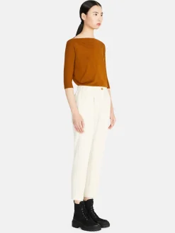 Women Sisley Tops & T-Shirts<T-Shirt With Boat Neck