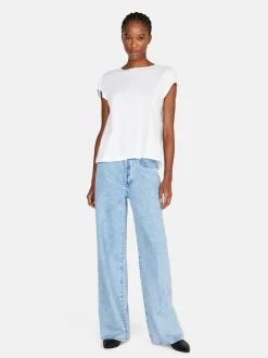 Women Sisley Tops & T-Shirts<T-Shirt With Dropped Shoulders