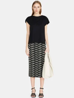 Women Sisley Tops & T-Shirts<T-Shirt With Dropped Shoulders