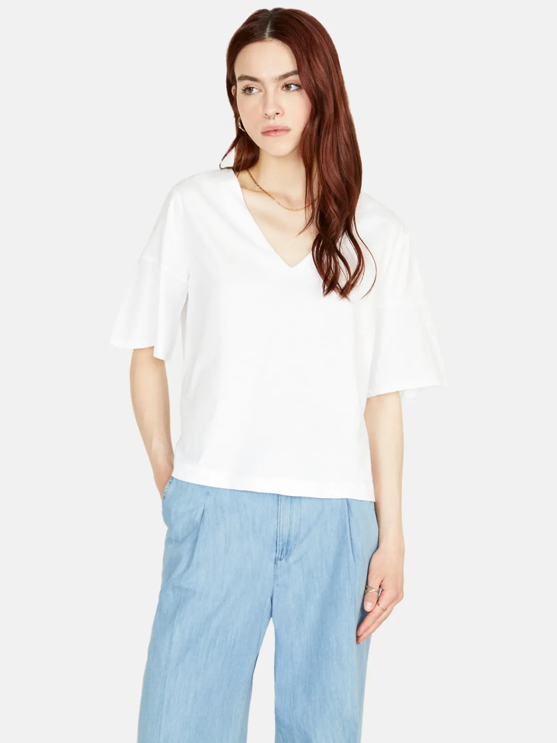 Women Sisley Tops & T-Shirts<T-Shirt With Flared Sleeves