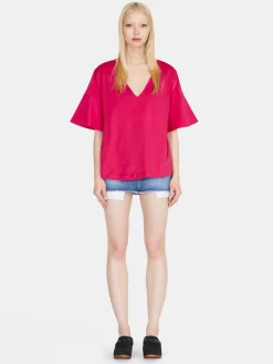 Women Sisley Tops & T-Shirts<T-Shirt With Flared Sleeves
