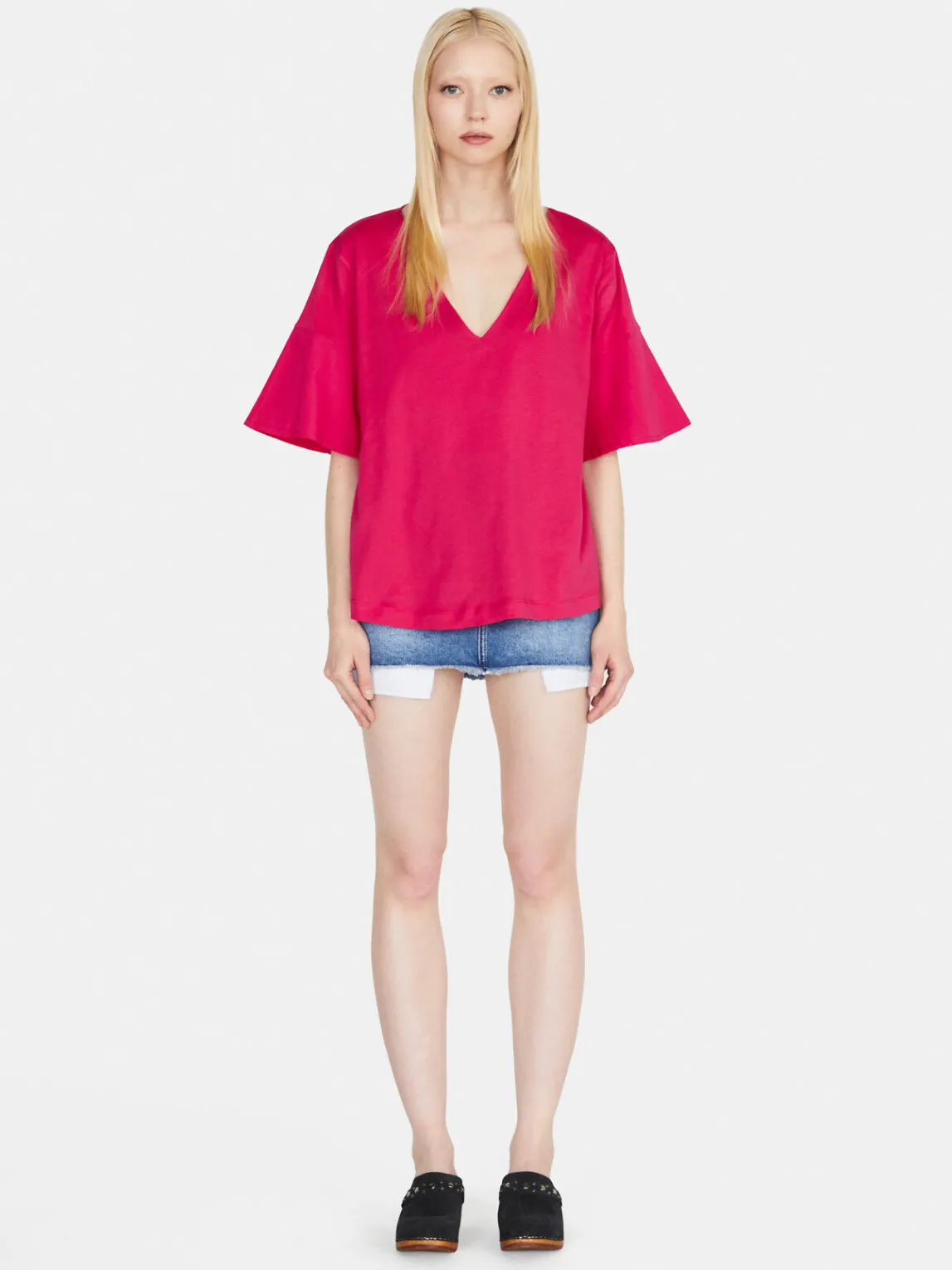 Women Sisley Tops & T-Shirts<T-Shirt With Flared Sleeves