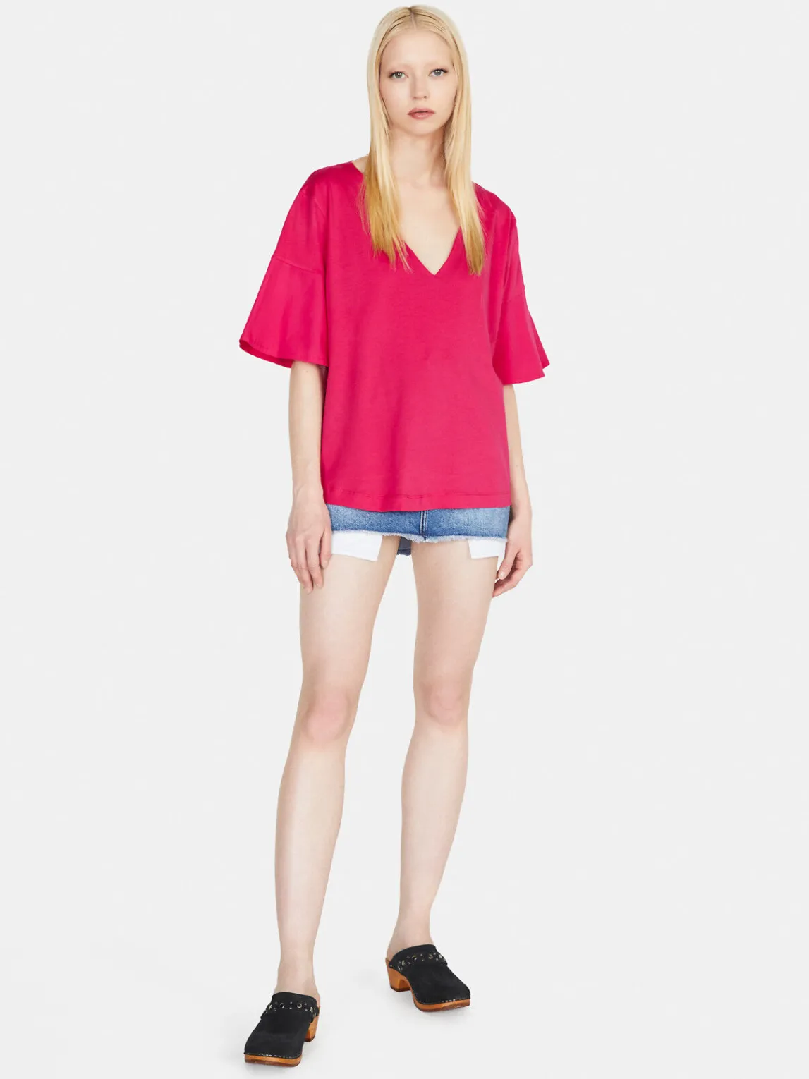 Women Sisley Tops & T-Shirts<T-Shirt With Flared Sleeves
