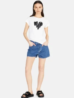 Women Sisley Tops & T-Shirts<T-Shirt With Foil Print