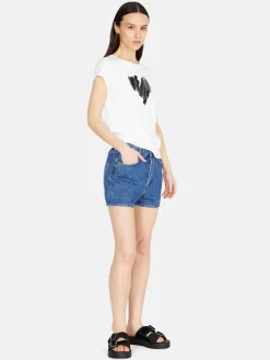 Women Sisley Tops & T-Shirts<T-Shirt With Foil Print