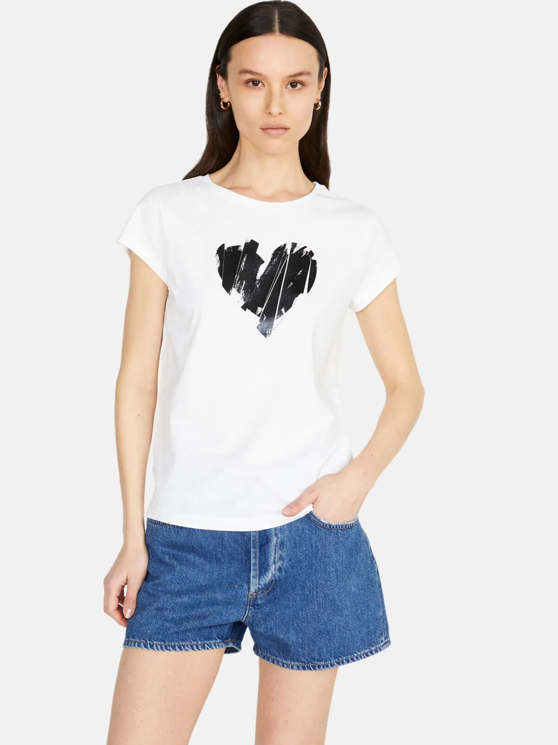 Women Sisley Tops & T-Shirts<T-Shirt With Foil Print