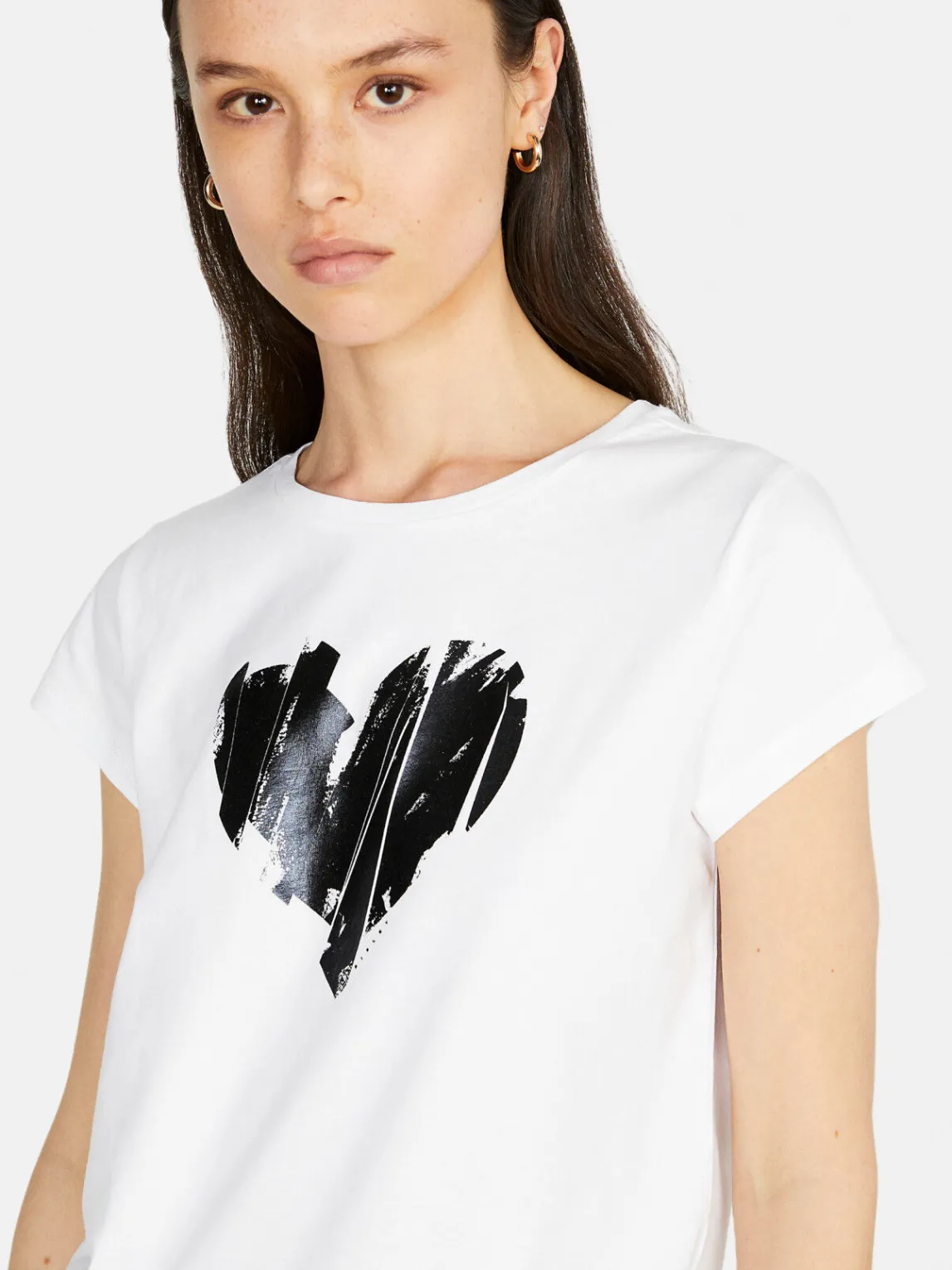 Women Sisley Tops & T-Shirts<T-Shirt With Foil Print