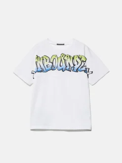 Boys Sisley Shirts & T-Shirts<T-Shirt With Graffiti Print