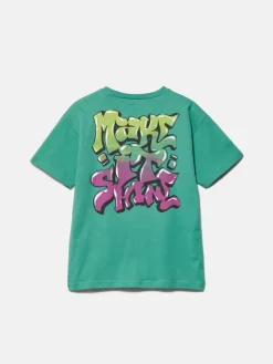 Boys Sisley Shirts & T-Shirts<T-Shirt With Graffiti Print