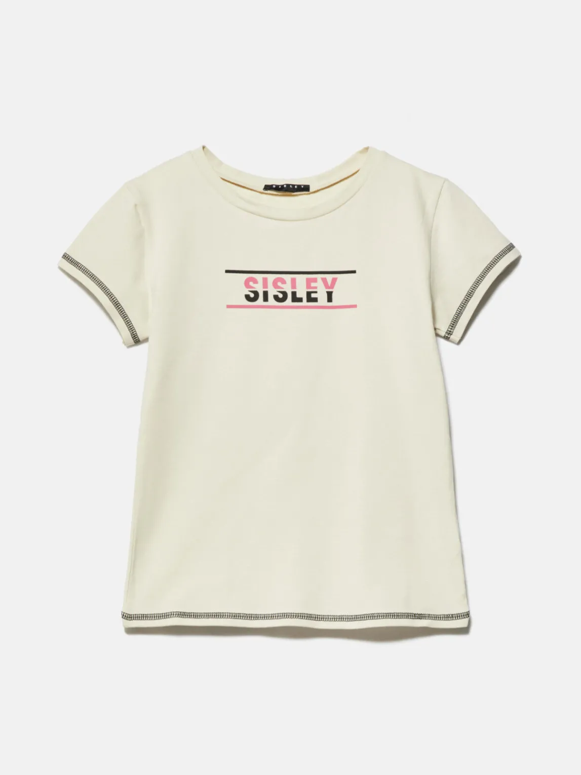 Girls Sisley Tops & T-Shirts<T-Shirt With Logo