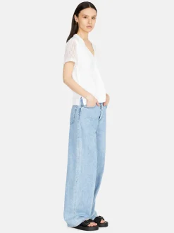 Women Sisley Tops & T-Shirts<T-Shirt With Mesh Sleeves