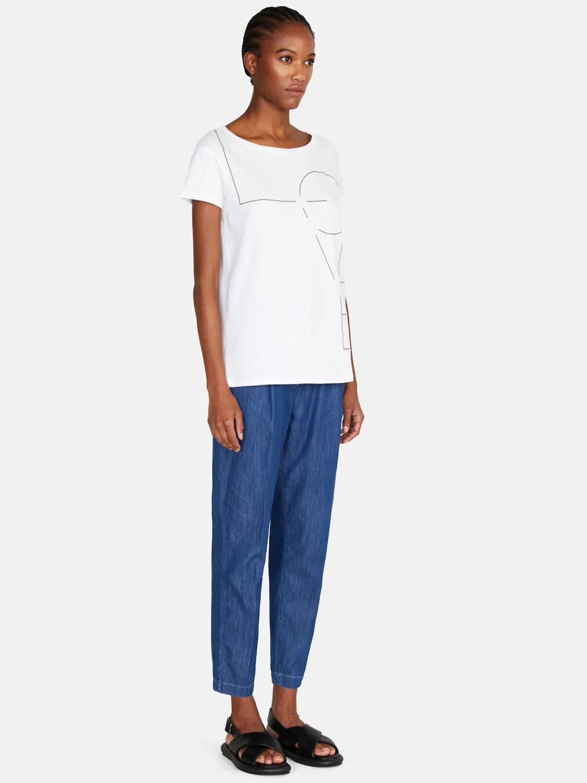 Women Sisley Tops & T-Shirts<T-Shirt With Print And Applique