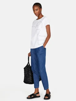 Women Sisley Tops & T-Shirts<T-Shirt With Print And Applique