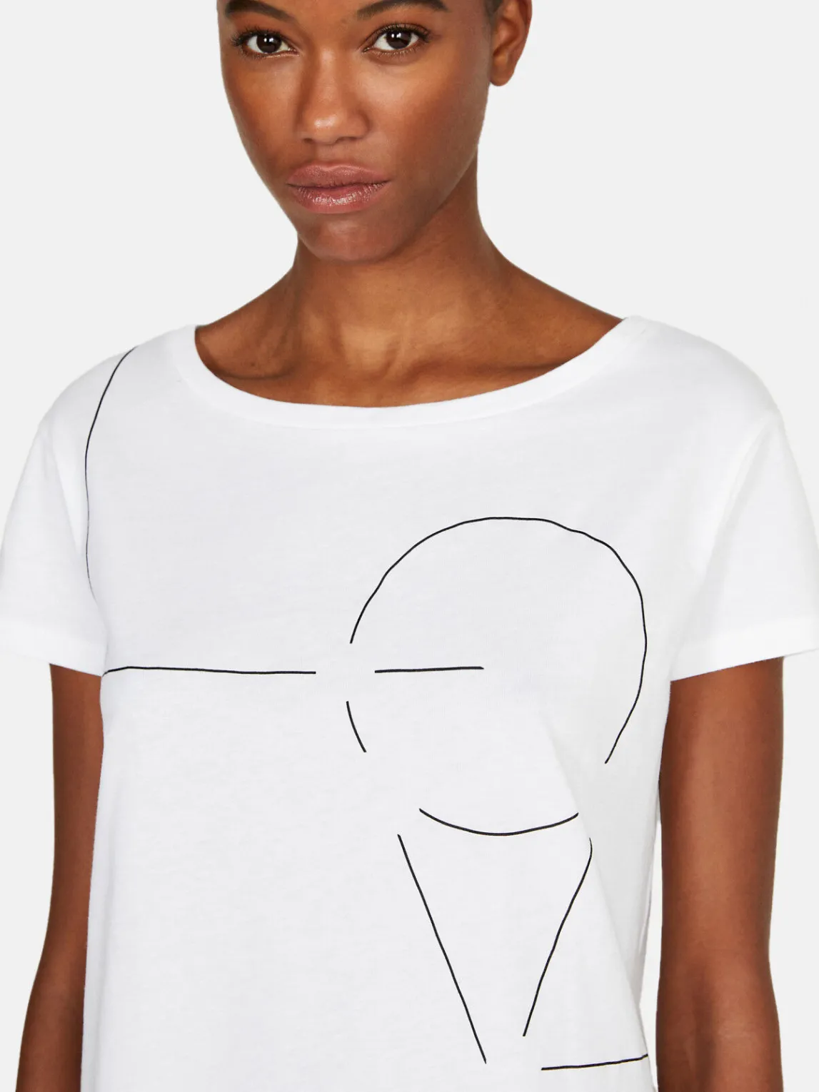Women Sisley Tops & T-Shirts<T-Shirt With Print And Applique