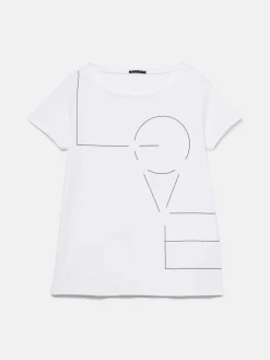 Women Sisley Tops & T-Shirts<T-Shirt With Print And Applique