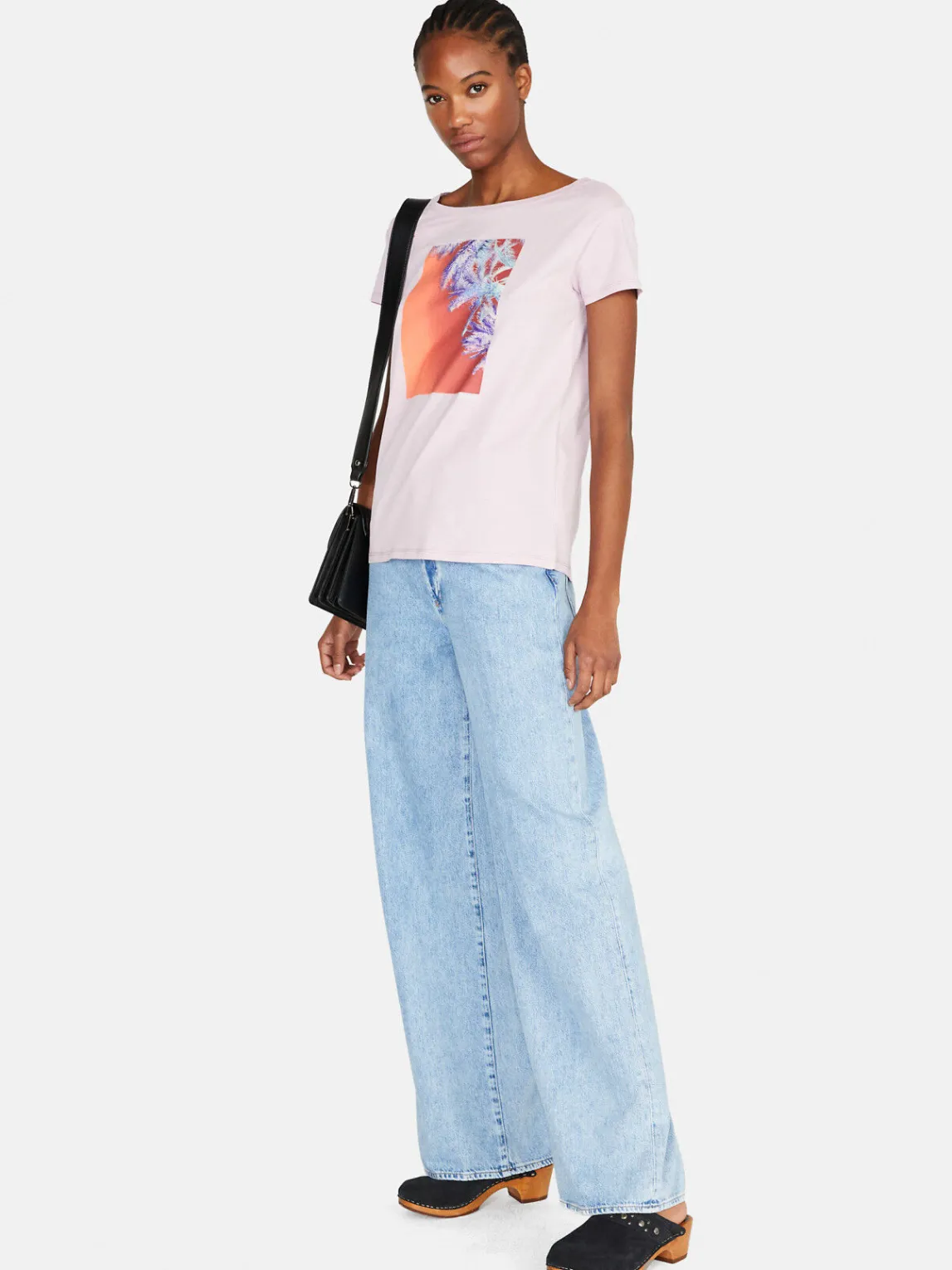 Women Sisley Tops & T-Shirts<T-Shirt With Print And Applique