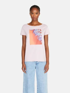Women Sisley Tops & T-Shirts<T-Shirt With Print And Applique