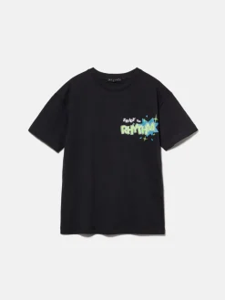 Boys Sisley Shirts & T-Shirts<T-Shirt With Print And Neon Detail