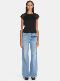 Women Sisley Tops & T-Shirts<T-Shirt With Tulle