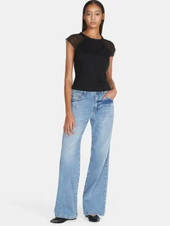 Women Sisley Tops & T-Shirts<T-Shirt With Tulle