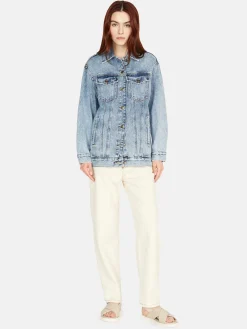 Women Sisley Jackets & Coats<Used Look Jean Jacket