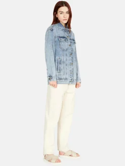Women Sisley Jackets & Coats<Used Look Jean Jacket