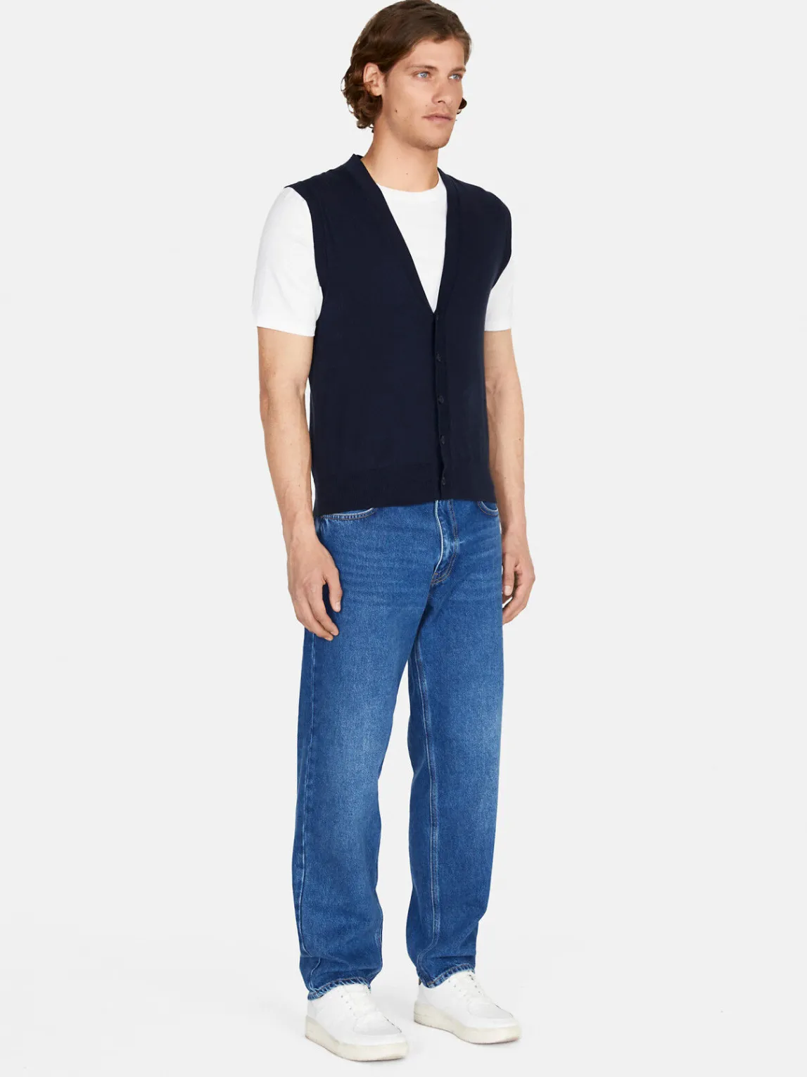 Men Sisley Jumpers & Knitwear<Vest With Buttons
