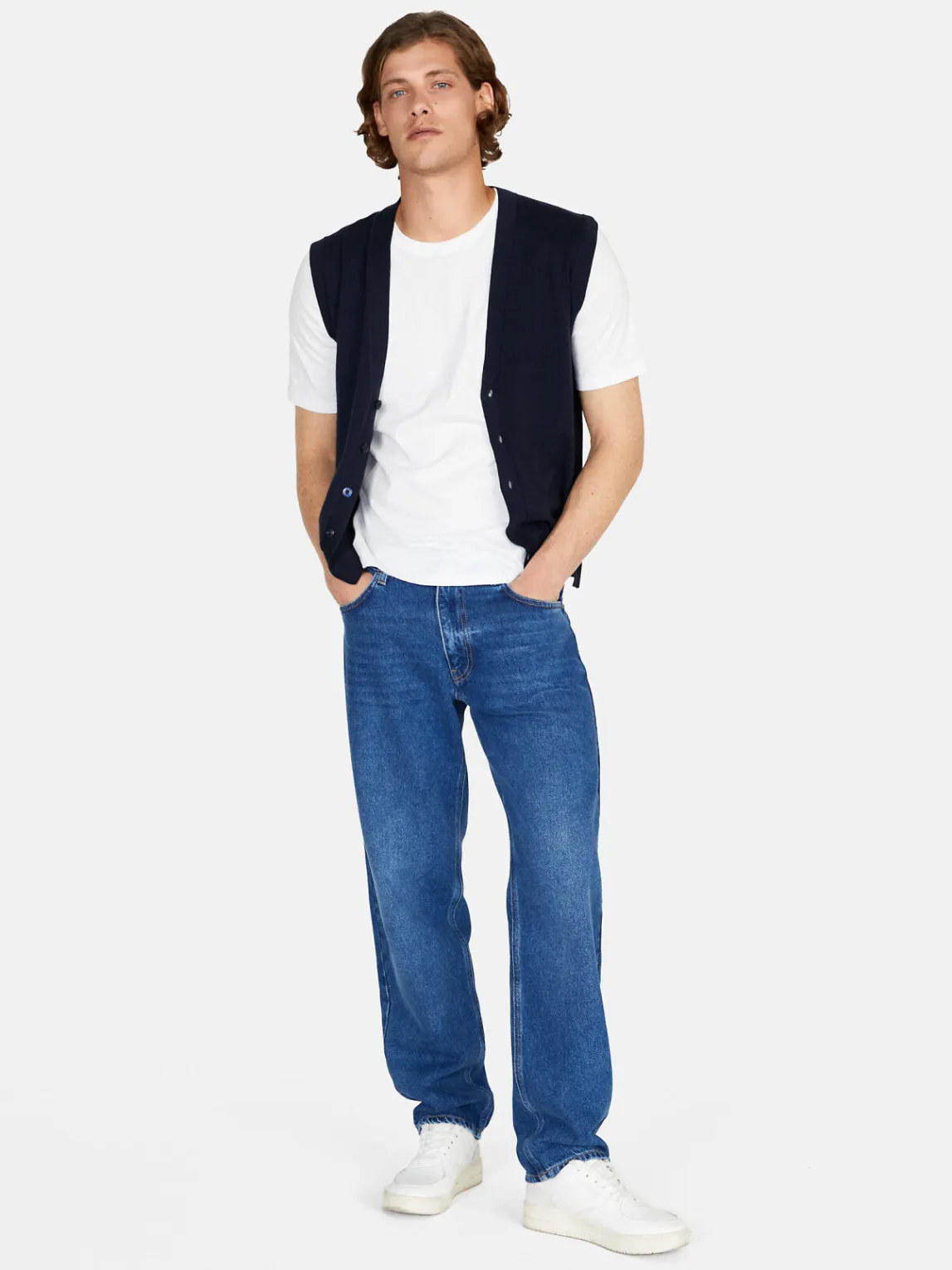 Men Sisley Jumpers & Knitwear<Vest With Buttons
