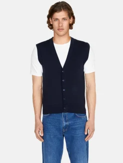 Men Sisley Jumpers & Knitwear<Vest With Buttons