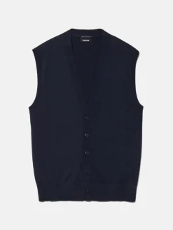 Men Sisley Jumpers & Knitwear<Vest With Buttons