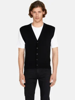 Men Sisley Jumpers & Knitwear<Vest With Buttons
