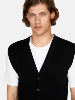 Men Sisley Jumpers & Knitwear<Vest With Buttons
