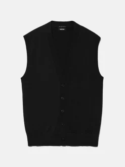 Men Sisley Jumpers & Knitwear<Vest With Buttons