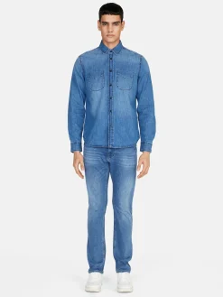 Men Sisley Shirts<Vintage Denim Shirt