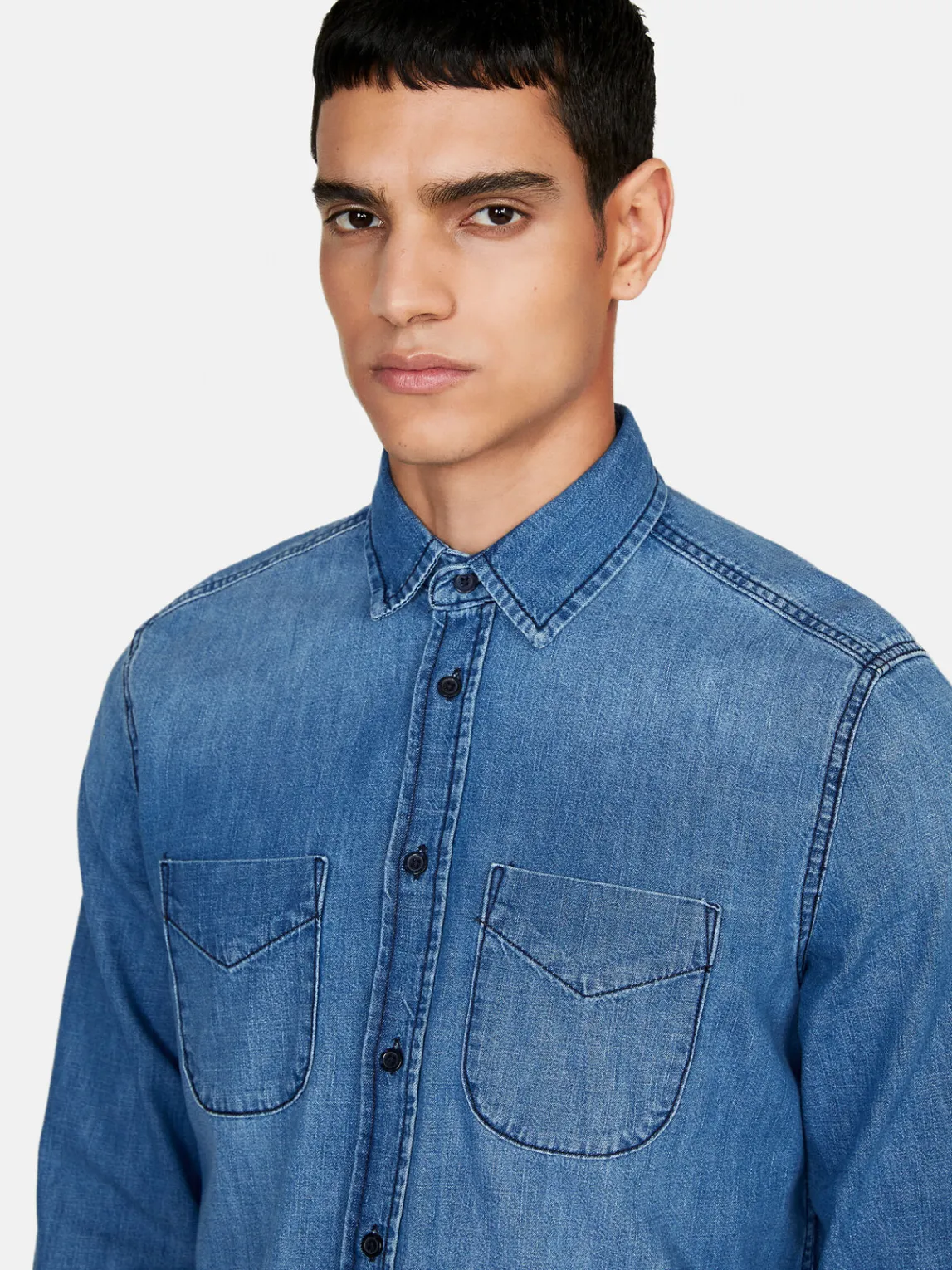 Men Sisley Shirts<Vintage Denim Shirt