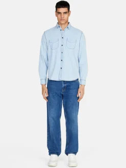 Men Sisley Shirts<Vintage Denim Shirt